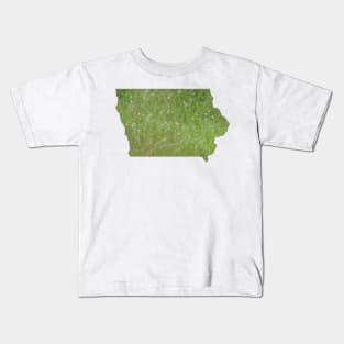 Green Iowa Outline Kids T-Shirt
